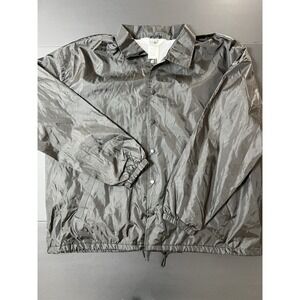 Vintage New Star Nylon Coach Jacket Black 2XL Athletic Sports Work Retro